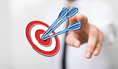dart target arrow hitting on bullseye which is the ultimate goal that everyone wants.