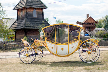 Ukraine. Uman. Transport. Holiday carriage. Antique wagon