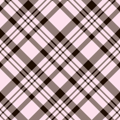 Seamless pattern in gentle light pink, grey and black colors for plaid, fabric, textile, clothes, tablecloth and other things. Vector image. 2