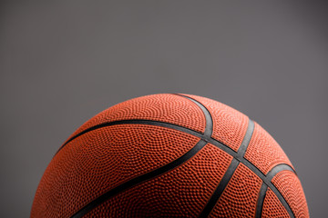 Basketball isolated over grey background