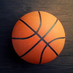 Basketball isolated over black background