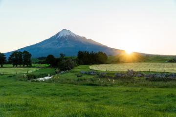 Fototapeta na wymiar Mount Taranaki in New Zealand