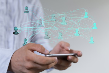 Concept of teamwork and partnership