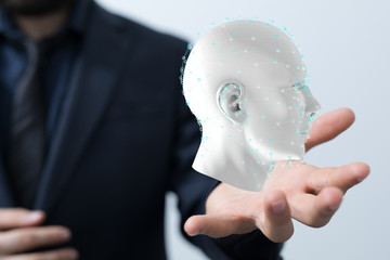 Mind, brain power and energy concept.