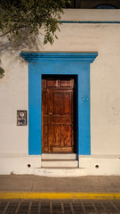 colourful front door in mexico-city
