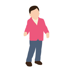 Fototapeta premium vector, isolated, silhouette in a flat style, boy