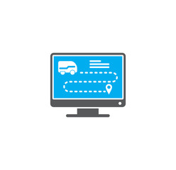 Future transportation related icon on background for graphic and web design. Creative illustration concept symbol for web or mobile app