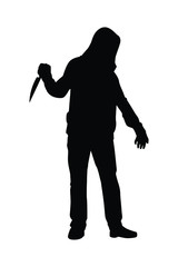 assassin silhouette vector