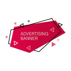 Banner advertising element for the promotion of goods and services on television