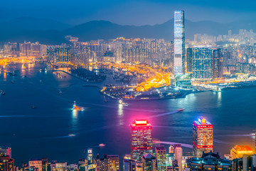 Beautiful night view of Hong Kong..