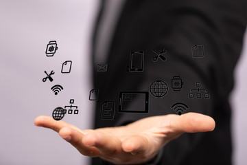 Cloud storage and Computing concept.