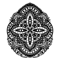Fototapeta premium Vector easter egg. Vector easter illustration. Mandala egg