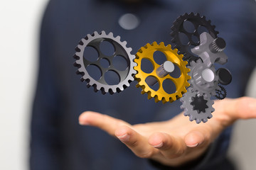 gear Technology setting concept background.
