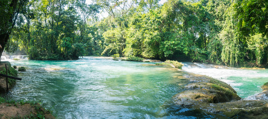 Blue River Agua Azul in Mexico