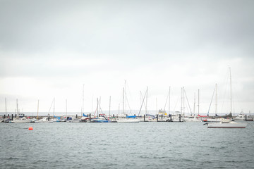 Boats in the harbour at Portland Victoria Australia