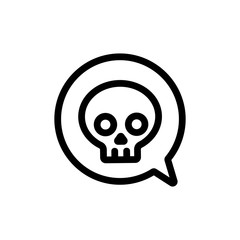 message death icon vector. Thin line sign. Isolated contour symbol illustration