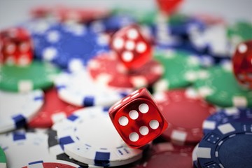 poker chips and cards