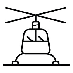 Helicopter icon design. Helicopter icon in trendy flat style design. Vector illustration.