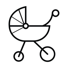 Fototapeta na wymiar vector template icon baby stroller