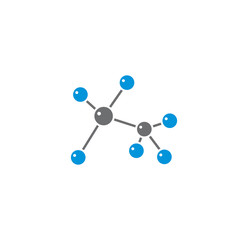 Molecular related icon on background for graphic and web design. Creative illustration concept symbol for web or mobile app