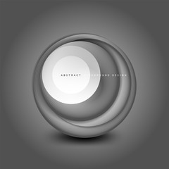 Vector swirl circle banner, 3d style abstract sphere or round shape icon or background templates. Vector Illustration For Wallpaper, Banner, Background, Card, Book Illustration, landing page