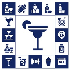 Modern Simple Set of martini Vector filled Icons