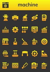 machine icon set