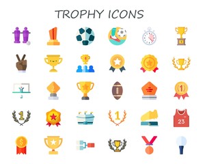 trophy icon set