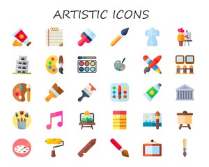 Modern Simple Set of artistic Vector flat Icons