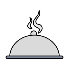 tray server on white background