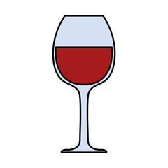 wine glass on white background