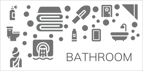 bathroom icon set