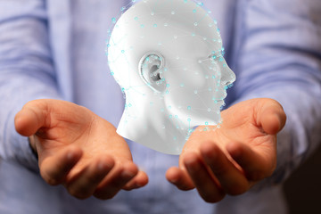 Mind, brain power and energy concept.