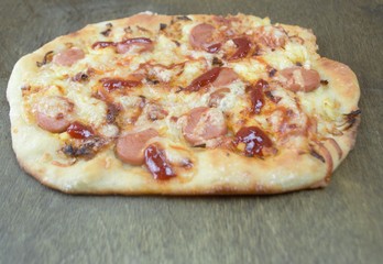  do-it-yourself pizza lies on the table