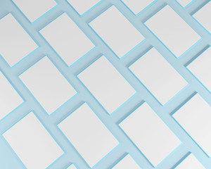 blue business mockup template for advertising, online ads, digital printing, graphic design services. elegant simple mockup, print cards design. vector template for easy visual communication for user