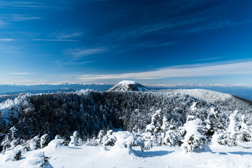 蓼科山雪景色