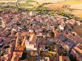Obraz premium Aerial view on the Medina de Rioseco. Valladolid province. Castilla y Leon. Spain