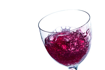 Red wine pouring