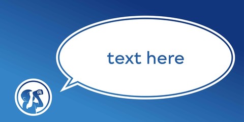 illustration of boy character chart using binoculars with empty copy space text area.