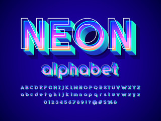 Fototapeta na wymiar Vector of stylized modern alphabet design