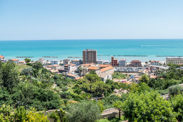 Fototapeta na wymiar Panorama of the Marche coast