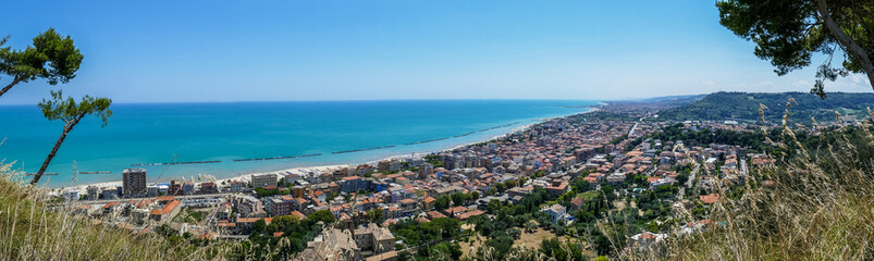 Fototapeta premium Panorama of the Marche coast