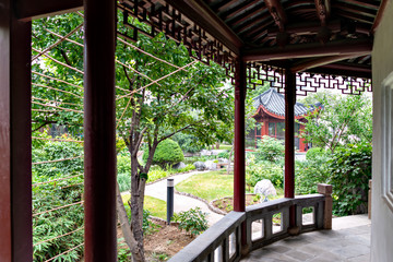 Fototapeta na wymiar Chinese style garden in Beijing