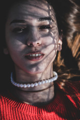 Portrait of the beautiful young girl