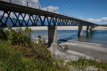 Bridge Highway 6. Waita River westcoast New Zealand. Haast