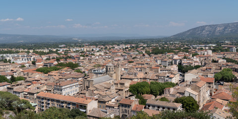 cavaillon roof view from hill in south france in web banner template header