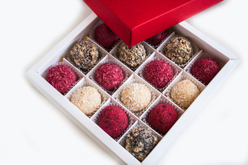 assorted energy balls in a box