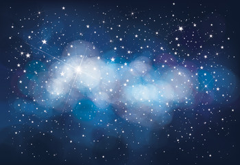 Fototapeta na wymiar Vector night starry sky background.