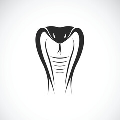 Vector of snake head design on white background. Animals. Reptile. Cobra logo or icon. Easy editable layered vector illustration.