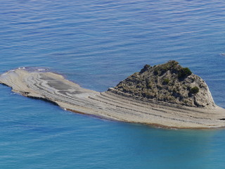 piękny przylądek Cape Drastis .atrakcja greckiej wyspy Korfu